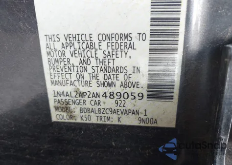 2010 Nissan Altima 2.5 S z USA, uszkodzony, nr VIN 1N4AL2AP2AN489059